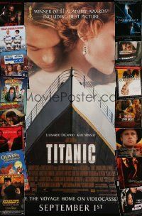 3a538 LOT OF 16 UNFOLDED SINGLE-SIDED VIDEO POSTERS '90s great images from a variety of movies!