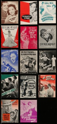 3a322 LOT OF 14 SUSAN HAYWARD DANISH PROGRAMS '40s-50s different images from many of her movies!