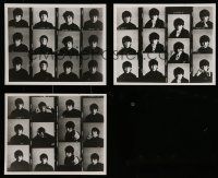 3a369 LOT OF 3 BEATLES REPRO 8X10 CONTACT SHEETS '80s great images of John, Ringo & George!