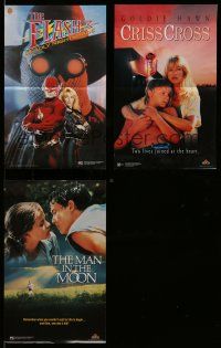 3a127 LOT OF 3 FOLDED 10x17 AUSTRALIAN VIDEO POSTERS '90s The Flash, Criss Cross, Man in the Moon