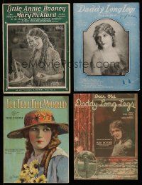 3a024 LOT OF 4 MARY PICKFORD SHEET MUSIC '20s Little Annie Rooney, Daddy Long Legs & more!