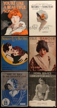 3a018 LOT OF 6 SHEET MUSIC '10s You're Like a Beautiful Song, Nobody Else Like You & more!