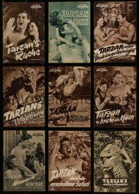3a069 LOT OF 9 TARZAN GERMAN PROGRAMS '40s-50s Johnny Weissmuller, Lex Barker & more!