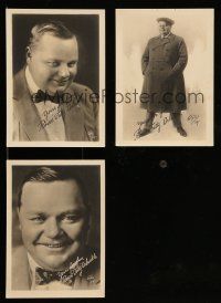 3a339 LOT OF 3 FATTY ARBUCKLE 5X7 DELUXE FAN PHOTOS '20s great portraits of the famous comedian!
