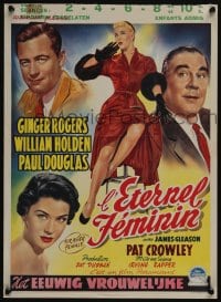 3b730 FOREVER FEMALE Belgian '54 Ginger Rogers, William Holden, Paul Douglas, Pat Crowley