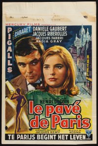 3b794 PAVEMENTS OF PARIS Belgian '61 Henri Decoin, super sexy Danielle Gaubert!