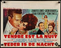 3b831 TENDER IS THE NIGHT Belgian '61 romantic close up of Jennifer Jones & Jason Robards Jr.!