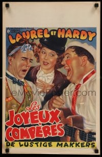 3b833 THEM THAR HILLS Belgian R50s great Bohle art of Laurel & Hardy in marching band!