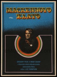 3b041 MacKENNA'S GOLD Czech 11x15 '71 cool Sladek artwork of Gregory Peck!