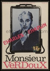 3b046 MONSIEUR VERDOUX Czech 11x16 '74 cool Grygar art of Charlie Chaplin as gentleman Bluebeard!
