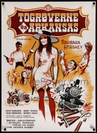 3b175 BOXCAR BERTHA Danish '74 Martin Scorsese, Lundvald art of sexy Barbara Hershey!
