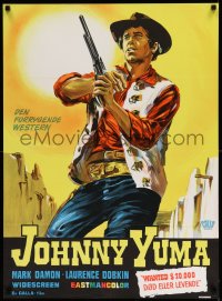 3b205 JOHNNY YUMA Danish '68 cool western adventure art of Mark Damon!