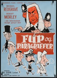 3b207 LAW & DISORDER Danish '61 Michael Redgrave, Robert Morley, English comedy!