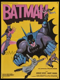 3b059 BATMAN French 15x20 R80 DC Comics, great art of Adam West w/villains!