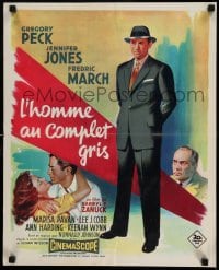 3b085 MAN IN THE GRAY FLANNEL SUIT French 18x22 '56 Gregory Peck, Jennifer Jones, Fredric March