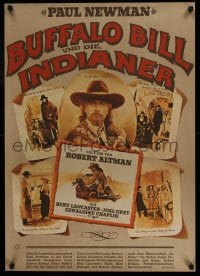 3b114 BUFFALO BILL & THE INDIANS German '76 different images of Paul Newman as William F. Cody!!