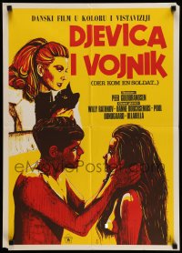 3b415 SCANDAL IN DENMARK Yugoslavian 19x27 '69 fantasy sexploitation!