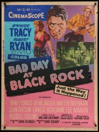 3c340 BAD DAY AT BLACK ROCK style Z 30x40 '55 Spencer Tracy, Robert Ryan & Anne Francis!