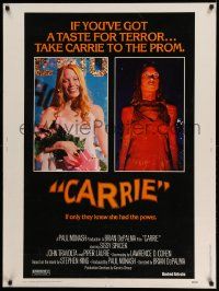 3c353 CARRIE 30x40 '76 Stephen King, Sissy Spacek before and after her bloodbath at the prom!