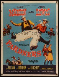 3c404 PARDNERS style Z 30x40 '56 great full-length image of cowboys Jerry Lewis & Dean Martin!