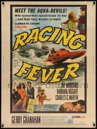 3c412 RACING FEVER 30x40 '64 aqua devils who tamed speed-boats by day & racy women at night!