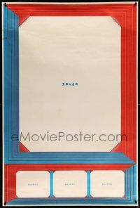 3c110 30X40/8X10 STOCK POSTER style A 40x60 '50s cool, large blue and red frame!