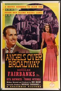 3c116 ANGELS OVER BROADWAY 40x60 '40 sexy Rita Hayworth, Douglas Fairbanks Jr.!