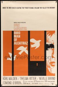 3c121 BIRDMAN OF ALCATRAZ 40x60 '62 Burt Lancaster in John Frankenheimer's prison classic!