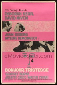3c122 BONJOUR TRISTESSE style Z 40x60 '58 directed by Otto Preminger, great Saul Bass artwork!
