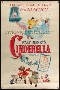 3c128 CINDERELLA 40x60 R65 Walt Disney classic romantic musical cartoon, great art of slipper!