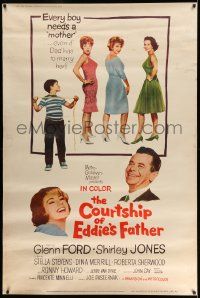 3c131 COURTSHIP OF EDDIE'S FATHER style Y 40x60 '63 Ron Howard helps Glenn Ford choose new mother!