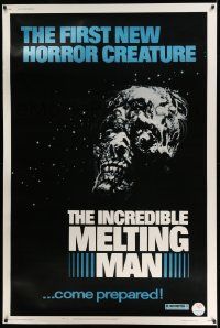 3c172 INCREDIBLE MELTING MAN 40x60 '77 AIP gruesome image of the first new horror creature!