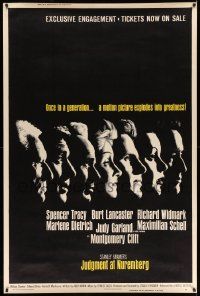 3c173 JUDGMENT AT NUREMBERG style Z 40x60 '61 Spencer Tracy, Judy Garland, Burt Lancaster, top cast