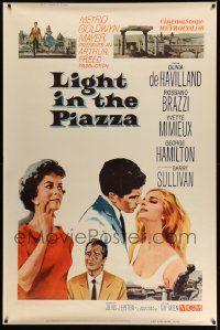 3c182 LIGHT IN THE PIAZZA style Z 40x60 '61 De Havilland, Yvette Mimieux, Rossano Brazzi & Hamilton