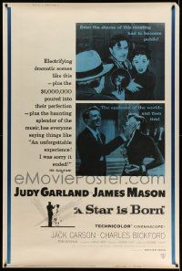 3c224 STAR IS BORN style Y 40x60 R59 images of Judy Garland, James Mason, classic!