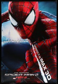 3c298 AMAZING SPIDER-MAN 2 IMAX DS bus stop '14 Andrew Garfield, great close up image!
