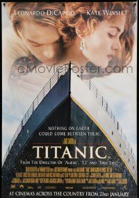 3c012 TITANIC English 40x60 '97 Leonardo DiCaprio, Kate Winslet, directed by James Cameron!