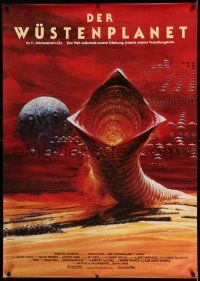 3c030 DUNE German 33x47 84 David Lynch sci-fi epic, different sandworm artwork by John Berkey!