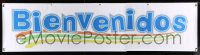 3c101 BIENVENIDOS vinyl banner '90s cool blue, green, orange and yellow design, welcome!