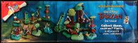 3c106 TARZAN video vinyl banner 2000 Disney jungle cartoon, from Edgar Rice Burroughs story!