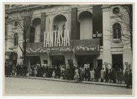 3d195 FANTASIA French 5x7 still '46 cool image of crowds lined up for French premiere by theater!