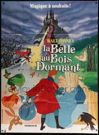 3d054 SLEEPING BEAUTY French 1p R80s Walt Disney cartoon fairy tale fantasy classic, different!