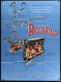 3d057 WHO FRAMED ROGER RABBIT French 1p '88 Robert Zemeckis, Bob Hoskins, cartoon/live action!