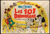 3d047 ONE HUNDRED & ONE DALMATIANS French 2p '61 classic Walt Disney canine family cartoon, rare!