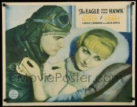 3d220 EAGLE & THE HAWK style B 1/2sh '33 c/u of aviator Fredric March & sexy Carole Lombard, rare!