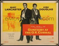 3d227 GUNFIGHT AT THE O.K. CORRAL 1/2sh '57 Burt Lancaster, Kirk Douglas, John Sturges, super rare!