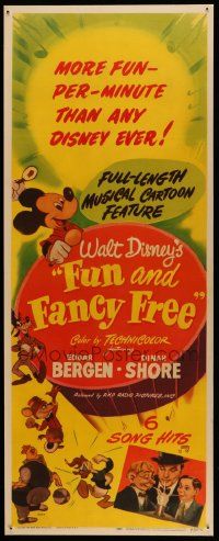 3d033 FUN & FANCY FREE insert '47 more fun-per-minute than any Disney ever, Edgar Bergen & more!