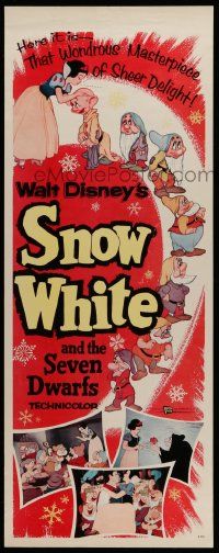 3d180 SNOW WHITE & THE SEVEN DWARFS insert R58 Walt Disney animated cartoon fantasy classic!
