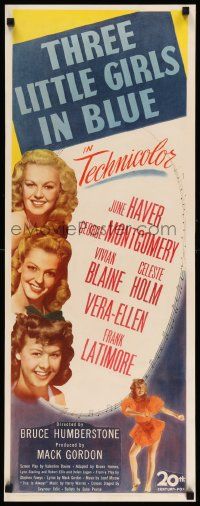 3d251 THREE LITTLE GIRLS IN BLUE insert '46 sexy June Haver, Vivian Blaine & Vera-Ellen!