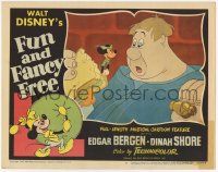 3d103 FUN & FANCY FREE LC #2 '47 giant finds tiny Mickey Mouse in his sandwich, Disney cartoon!